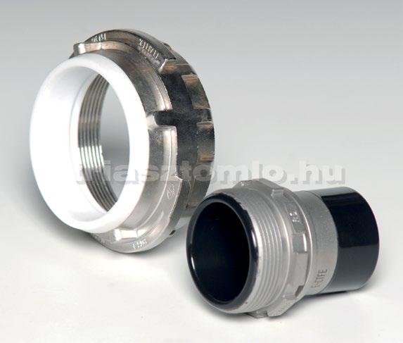 Méret Típus Elnevezés Bélelés Cikkszám DN 50 TW MK50 PTFE Anyarész korona+kar PTFE natúr 101 971 DN 50 TW MK50 PTFE AS Anyarész korona+kar PTFE fekete antisztatikus 103 988 DN 80 TW MK80 PTFE