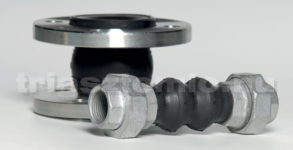 Kompenzátorok NBR GUMI KOMPENZÁTOR KARIMÁVAL PN 10/16 130 mm beépítési hossz Vibráció, összenyomás, rezgés és ütés elnyelését szolgálja merev csővezetékekben.