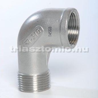 1/2 820093 3 820094 Egyenes fittingek Menet Cikkszám 1/8 820038 1/4 820019 3/8 820018 1/2 820016 3/4 820017 1 820020 1.1/4 820021 1.