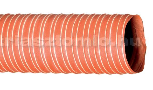 Elszívótömlők SIL-COAT 2 250 C-ig hőálló vastagfalú elszívótömlő Hő- és hidegálló, vastagfalú, könnyű, flexibilis spirál erősítésű tömlő, alkalmas forró gőzök és gázok elszívására.