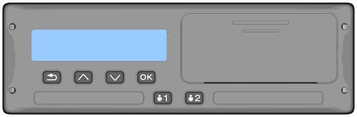 Vezetőknek szóló rész Az SE5000-8 Smart Tachograph Ez a tachográf látható részének rövid bemutatása.