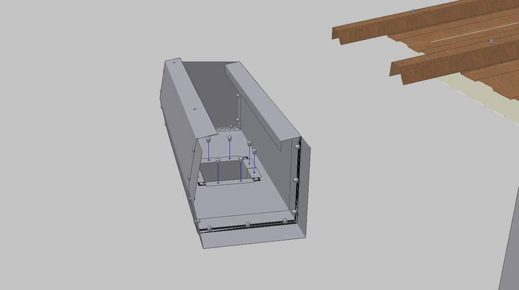 fegyverzetére (ahol a P13-as tomítőszalag található). A rögzítéshez használjon rozsdamentes acél szegecseket.