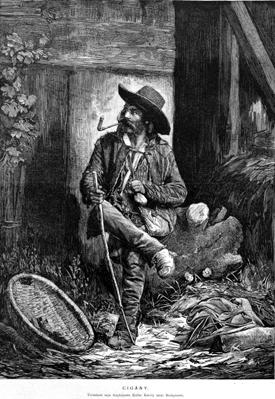 297 CXVII. Cigány Ország-Világ, 1882. 64. oldal Bizonyosan beállított műtermi fényképfelvétel alapján készült, a környezetet a rajzoló utólag alakította ki.