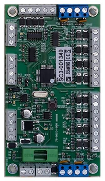 4.3 S-1000-03 VAGYONVÉDELMI MODUL OPEN OLLETOR OUT 1-4 DEVIE POWER OUT RS-232 AN 2 ANALOG INPUTS 1-4 MODUL POWER IN / OUT S/N: AN 1 ANALOG INPUTS 5-8 MODUL POWER IN / OUT TAMPER DEVIE POWER IN DEVIE
