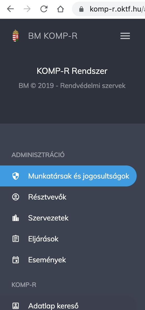 HOZZÁFÉRÉS ÉS ADMINISZTRÁCIÓ Bejelentkezés és Biztonság HTTPS Kétlépcsős bejelentkezés Fa szerkezetű jogosultsági rendszer Országos jogkör