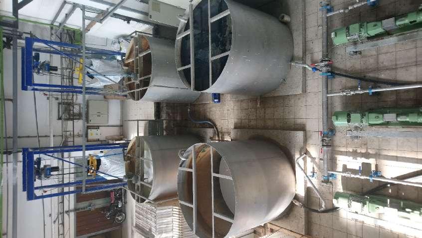 üzemű 4000 L /beoldó -> alacsony HRT Membrán prések kondicionálása: mész +