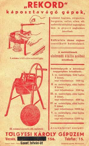 1938-tól a növekvő gyártási igények miatt kicsinek bizonyult a Tölgyesi család Szép utca 4. szám alatti portája.