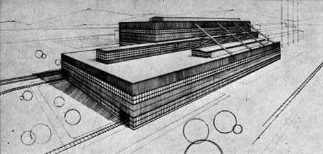 tervezte meg a KGMTI (Palágyi Pál, Pethő Lenke, Kakasy Árpád, Czabafi Lajos és munkatársaik, terv: 1960-as évek vége), különleges, külső támszerkezeteken alapuló statikai rendszerben, összetett