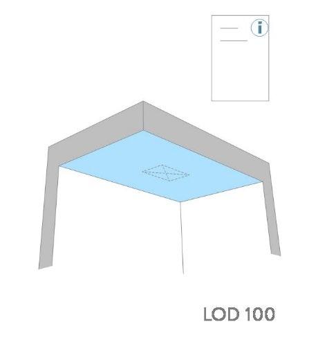 20 Általánosan használt LOD-szintek és a hozzájuk tartozó grafikai és adattartalom konkrét példán keresztül bemutatva LOD 100 Más modellelemekhez csatolt információk olyan szimbólumok formájában