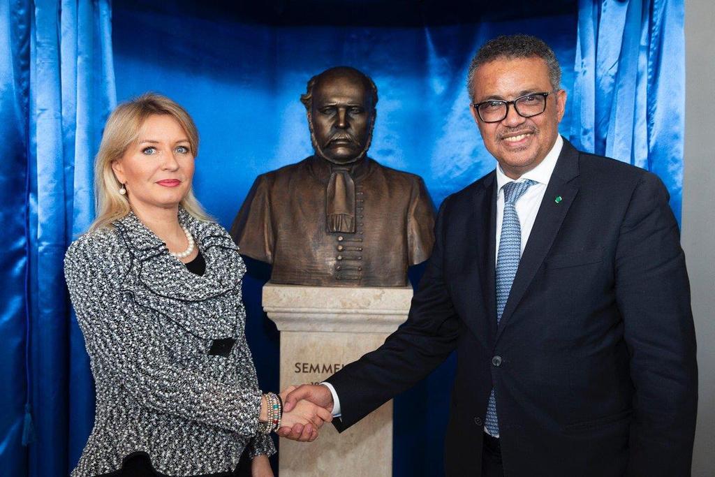 Fontos esemény - WHO - Genf Dr Pacsay-Tommasich Orsolya, a Nemzetközi és Európai Uniós ügyekért felelős államtitkár és Dr. Tedros Adhanom Ghebreyesus, WHO igazgatója 2019. 01. 25.