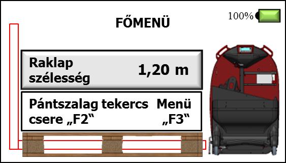 Abban az esetben, ha a kívánt rakat szélesség nincs a felsoroltak között, a gombok egyikét beállíthatja a kívánt méretre. Ábra.