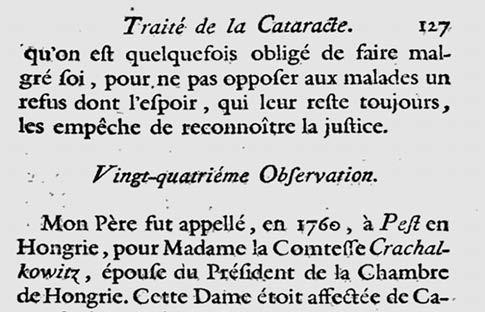 Michael Baptist de Wenzel báró szerepe az európai hályogsebészetben 3. ábra: Azonos részlet az eredeti Wenzel (1786) munkából és Ware (1812) könyvéből.