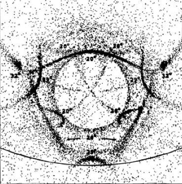 jégkristályok méretétôl (Cowley et al. 1999). 2. ábra - Oktaéder alakú szén-dioxid kristály és az általa szimulációval kialakított halojelenségek a Marson (Les Cowley, http://atoptics.co.