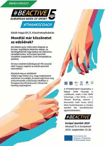 Részvételünk nemzetközi projektekben #THANKSCOACH Edzők Napja Horváth Rita, Noé-Hagymási Anita, dr.