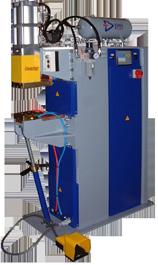 PFP INVERTER PEI DUDORHEGESZTŐ GÉPEK Egyenáramú (MFDC), párhuzamos löketű dudorhegesztő gép Pneumatikus működtetés Vízhűtésű transzformátor és elektródatartó karok, elektródatartók és elektródák