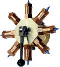 lecsavarható elektróda, 27 mm hosszú, M22x1,5 menettel, Mk2 kúppal; víz előre- és visszafolyás gyorscsatlakozós.