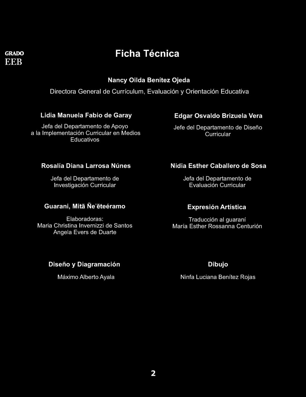 Ñe éteéramo Elaboradoras: Maria Christina Invernizzi de Santos Angela Evers de Duarte Expresión Artística Traducción