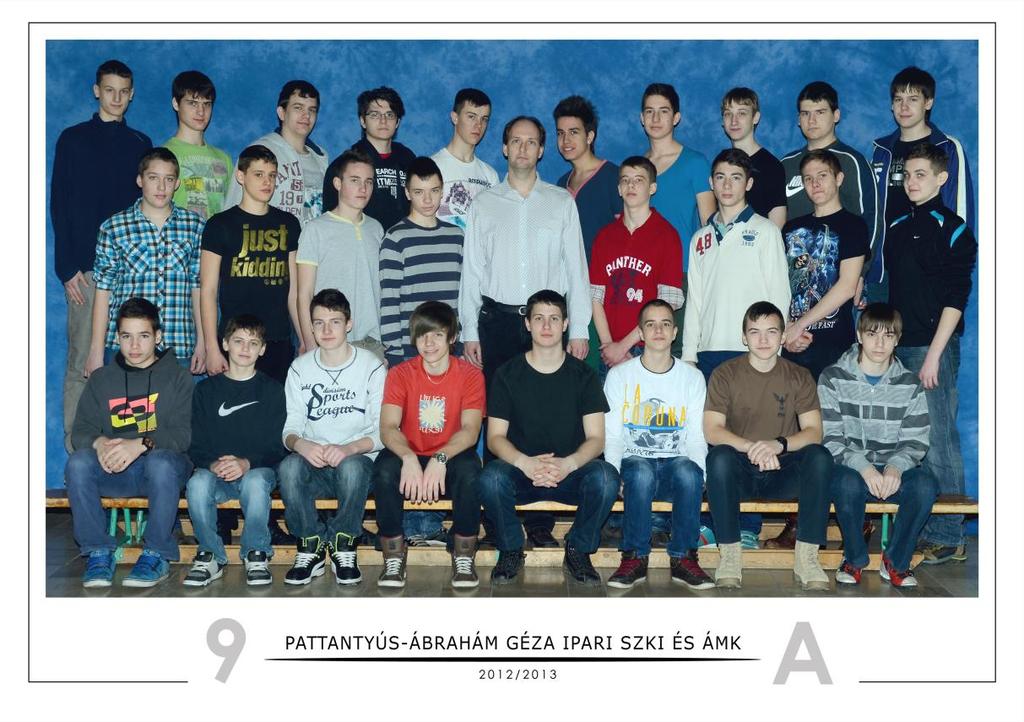 AZ OSZTÁLYOK CSOPORTKÉPE ÉS NÉVSORA 9.