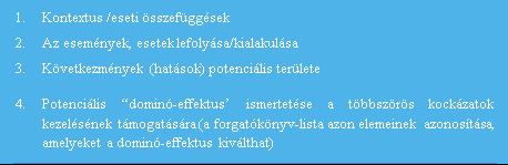 nak fel. A forgatókönyv ezért a valószínű, de egyben az elképzelhető legsúlyosabb esetet mutatja be. A forgatókönyv leírása tényszerű információkat tartalmaz a következők szerint: 1.
