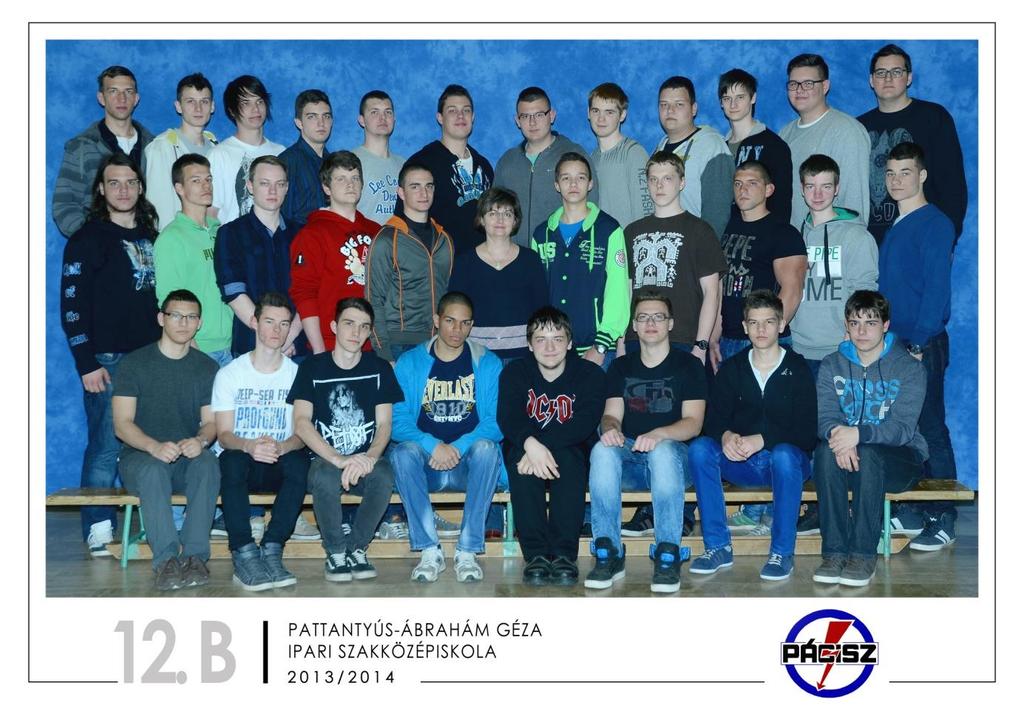 12.B Osztályfőnök: Kazóné Kardos Melinda Bakcsa Krisztián Bendes Máté Bóna Ádám Buzási Patrik Demissie Johannes Dobronyi András Dömötör Dominik Farkas Zoltán Fehér Bence Garas Dániel Holczer Szabolcs