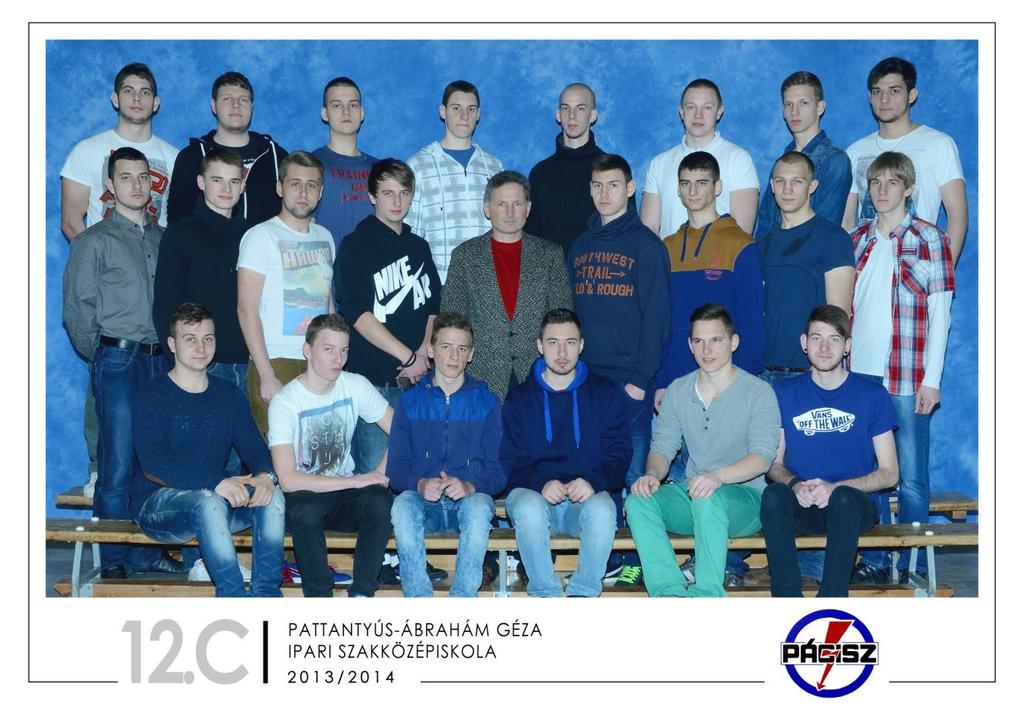 12.C Osztályfőnök: Pongrácz Imre Ács Norbert René Antalovics Ákos Bangha Ádám Benkovics Tamás Borbély Bence Buga Dániel Farkas Krisztián Ferencz Attila Gede Bálint Krisztián Hegyi Milán