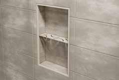Tusolópolcok Schlüter -SHELF-N Schlüter-SHELF-N téglalap alakú lerakópolcok a Schlüter-KERDI-BOARD-N-nel előre elkészített falfülkékhez.