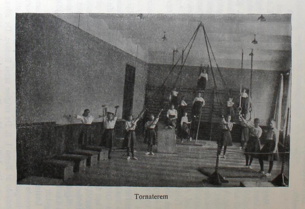 egy-egy feladat elvégzésekor. A padlózat a legfontosabb tornaszer, de a megvilágítás és a szellőzés megfelelő megoldása is nagyon fontos. A terem maga is a rendszeres testedzés fontosságát közvetíti.