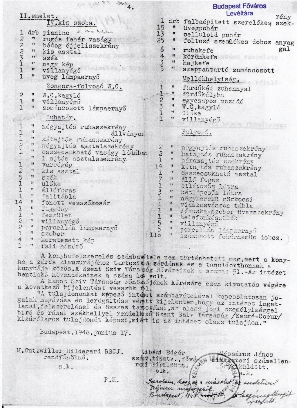 38. kép Számbavételi jegyzőkönyv melléklete 4.