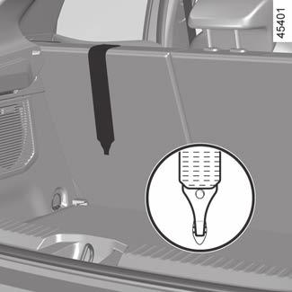 Gyermekek biztonsága: gyermekülés rögzítésének kiválasztása (3/3) 2 4 Rögzítés ISOFIX rögzítőrendszerrel (folytatás) A 4 harmadik gyűrű bizonyos gyermekülések 2 felső hevederének rögzítését szolgálja.