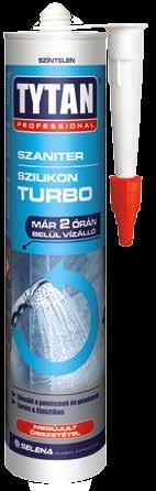 TURBO Szaniter Szilikon Szaniter Szilikon UPG Szaniter Szilikon A Turbo Szaniter szilikon egy elasztikus tömítő, ami sokoldalúan használható konyhák és fürdőszobák tömítéseihez.