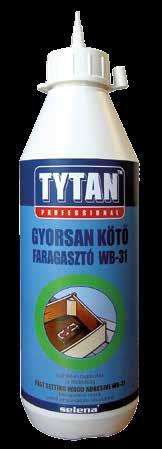 Tipikus felhasználások: Különböző fatípusok, furnérlemezek, farostlemezek és egyéb faanyagok ragasztása Vízállósági kategória: D2 Kiváló hőállóság kötés után Színtelen illesztés Tartós kötés Egyszerű