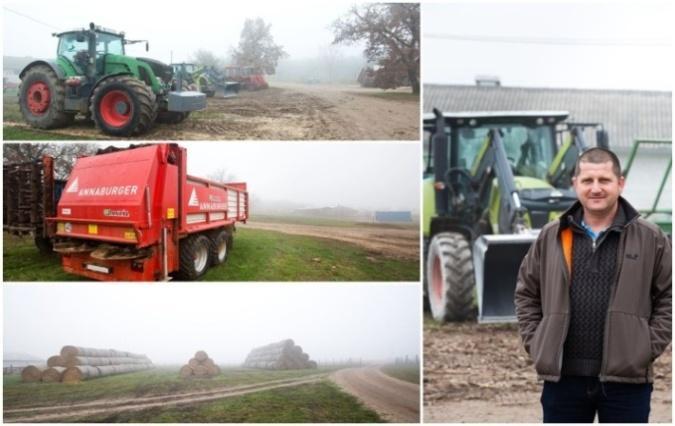 200 ha-os növénytermesztési ágazata (2017. február) Fotó: Babják Tamás / Axiál Híradó 69 Apa és fia, a birtokalapító, id.