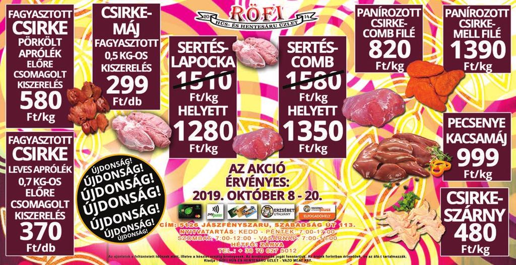 MI ÚJSÁG FÉNYSZARUN? 2019/9 27 Fedó Optika Jászfényszaru, Szent István út 10. Tel.