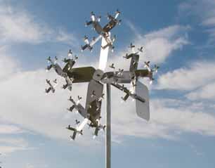 kinetikus szobor, rozsdamentes acél / kinetic sculpture,