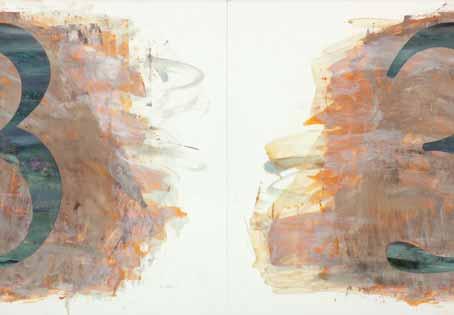 Három / Three, 1995 papír, olaj / oil on canvas