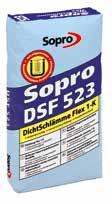 A DIN EN 14891 alapján CM02P Szigetelés DSF 423 DSF 2-K Rugalmas szigetelőhabarcs 2-K DichtSchlämme Flex 2-K Sopro Bauchemie GmbH Hidegflexibilis Kétkomponensű, flexibilis, szálerősített, cement