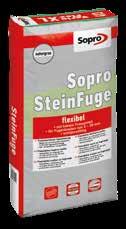 PflasterFuge pro Flaszter fugázó pro trasszal Sopro PflasterFuge pro mit Trass Iszapolható és hagyományos technológiával is bedolgozható!