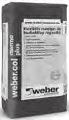 25 kg 1114258 6290 251,6/kg C1T CSEMPERAGASZTÓ WEBERCOL STANDARD Belső és fedett külső térben is alkalmazható.