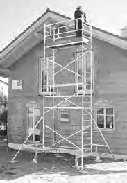 A DIN EN 1004 szerinti 3-as állványcsoport (terhelhető 200 kg/m 2 -ig). Futóművel, horganyzott acél, a 11,85 méteres munkamagasságnál négy kitámasztóval.