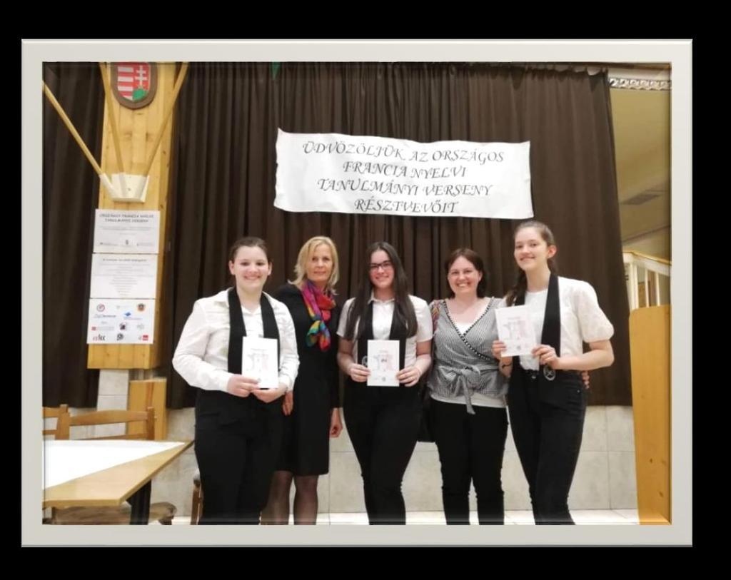 Országos Francia Nyelvi Tanulmányi Verseny Tóth Lili Hanna kezdő kategória 2. helyezett, Simon Bolda haladó kategória 2.