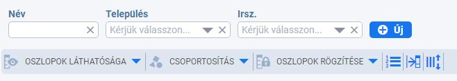 { 10 } Fejlesztői kézikönyv 6.3 - Táblázatok és Kontroll Panel Kontrollok.