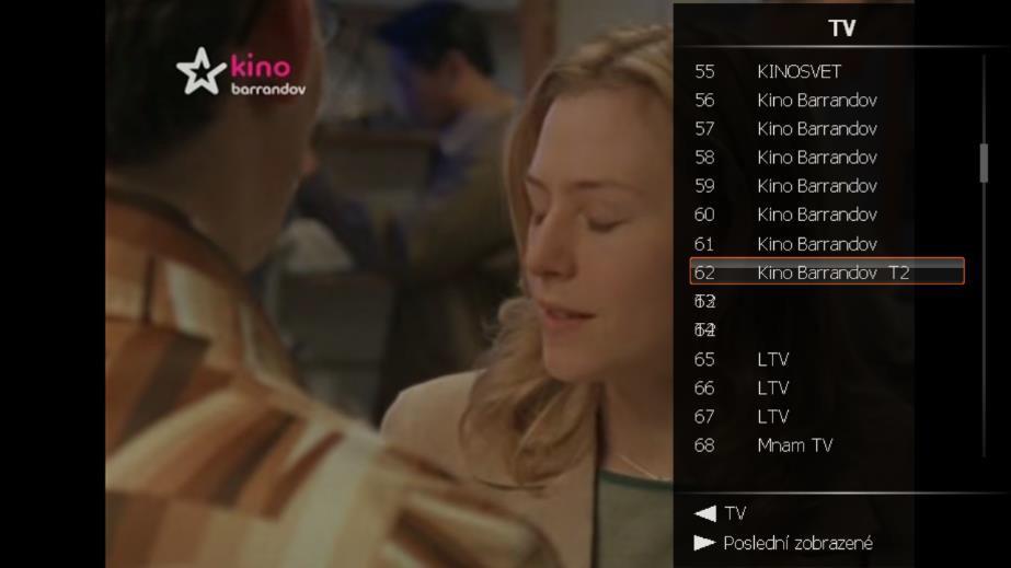 A DVB-T2 állomás nevének helyes megjelenítése a