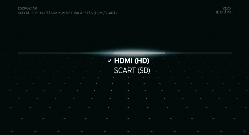 Speciális beállítások A SPECIÁLIS BEÁLLÍTÁSOK pontban testre szabhatja a Horizon HD Mediabox képi és hangi megjelenítésre vonatkozó kritériumokat, valamint az eszköz egyéb tulajdonságait.