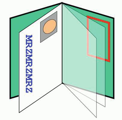 ábra RFID elhelyezése az okmányban Forrás: Samu 2008 alapján a szerző saját szerkesztése A kontaktmentes elektronikus adattároló/csip rögzítési helyére nincs egyértelmű szabály.