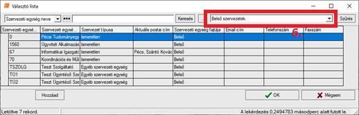 Expediálás módjánál a küldemény továbbítási módját kell megválasztani.