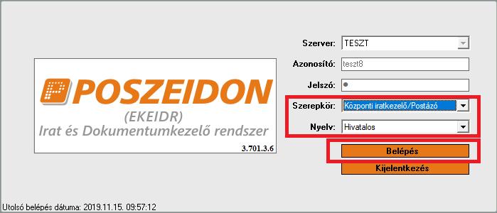I. Belépés A kliens telepítését a helyi rendszergazda végzi, ha az IIG munkatársai távoli eléréssel még nem tették meg. Belépés a C:\Poszeidon.NET\Poszeidon.