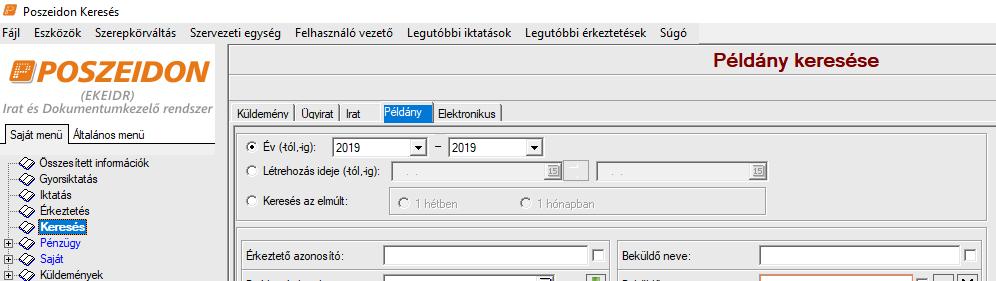 A Tételhez ugrás gombra kattintva, megtekinthetjük a kijelölt küldeményhez tartozó