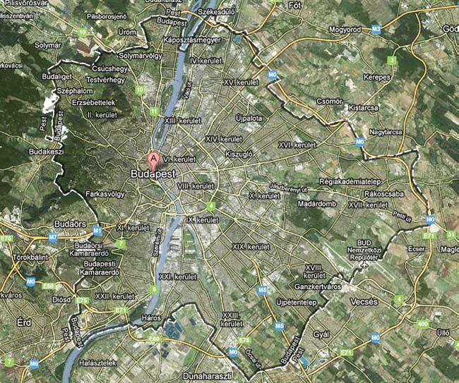 54 Budapest, Magyarország Google Maps Budapest, az ország fővárosa A ma közel 1,7 milliós lakosságú város 1873-ban három város: Pest, Buda és Óbuda egyesüléséből jött létre.