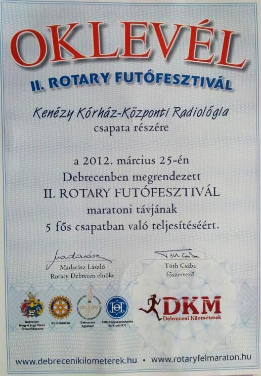 Történetünket hosszasan visszamenőleg lehetne sorolni, azonban az első igazi hivatalos debütálásunk a Debrecenben megrendezett 2012-es II. Rotary futófesztiválon volt.
