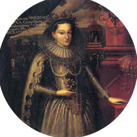 ÁLCÁROK FELESÉGE Maryna Mniszech (ismeretlen lengyel festô, XVII. század) személyes megbízottja, Afanaszij Vlaszjev a gazdája nevében hivatalosan is eljegyezte Marynát.